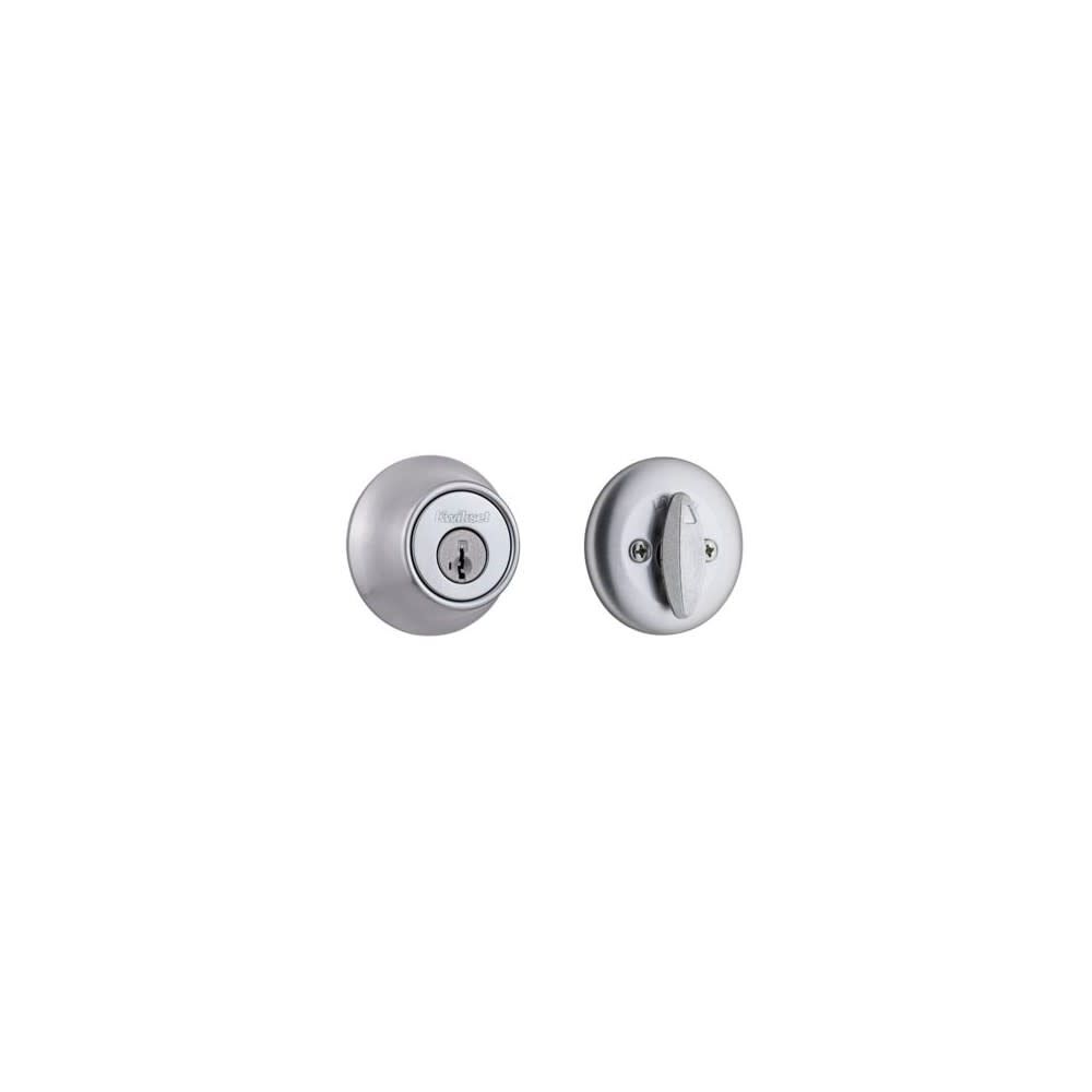 Kwikset SmartKey Door Deadbolt Satin Chrome Single Cylinder, large image number 3