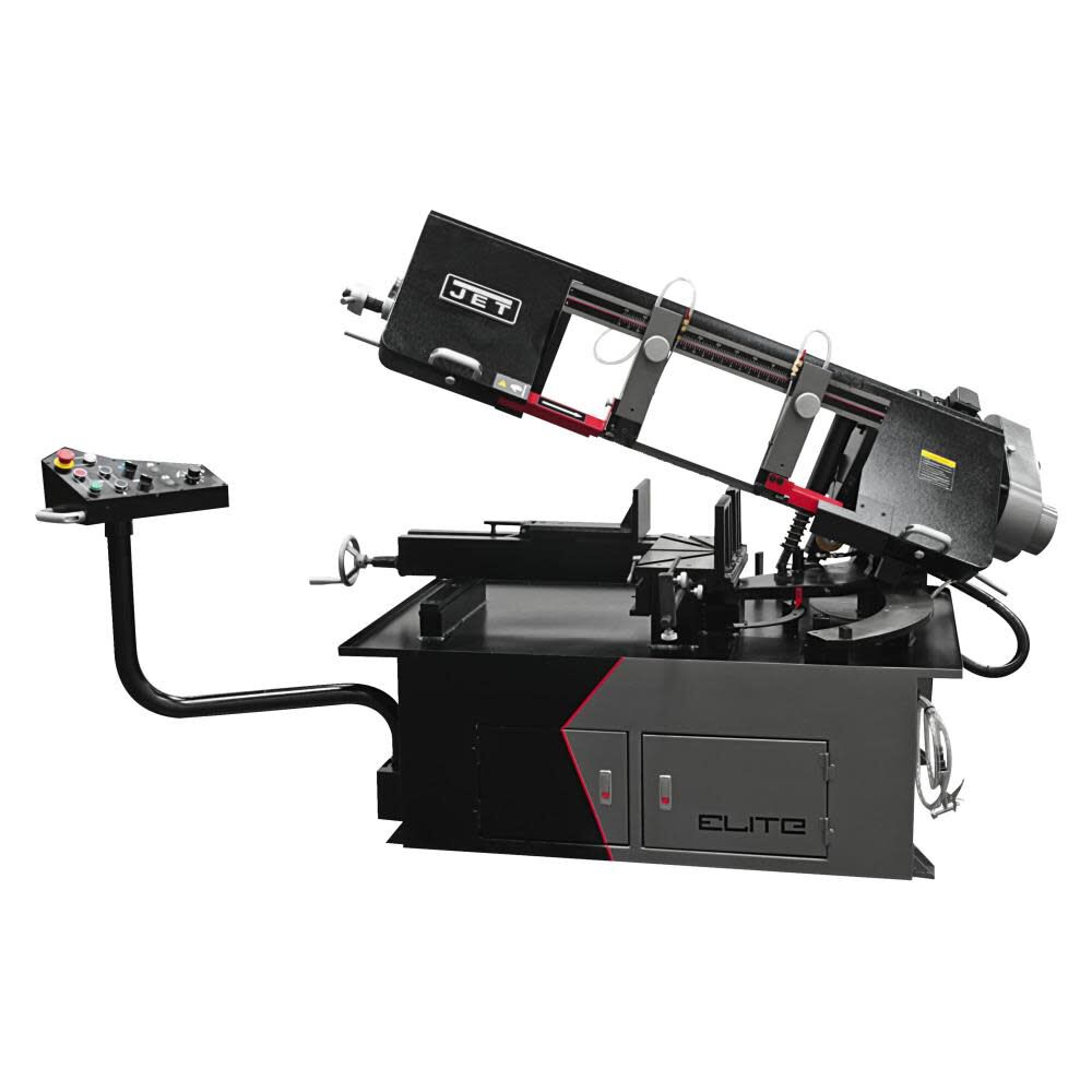 JET 10 x 18 Semi Auto Dual Mitering Horizontal Bandsaw Hydraulic Vise, large image number 1