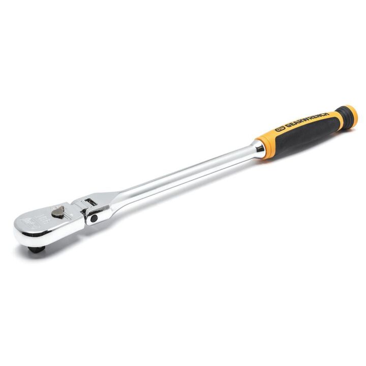 GEARWRENCH 3/8in Drive 90 Tooth Dual Material Flex Head Teardrop Ratchet 13in, large image number 9