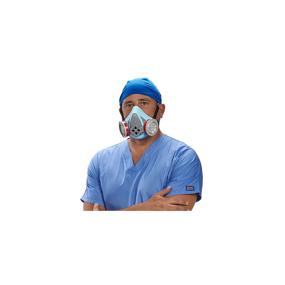 MSA Safety Works Advantage 900 Elastomeric Half-Mask Respirator, Blue, Large, large image number 4
