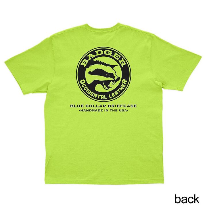 Badger Tool Belts Oversized Cotton T-Shirt, Safety Green, Large, large image number 1