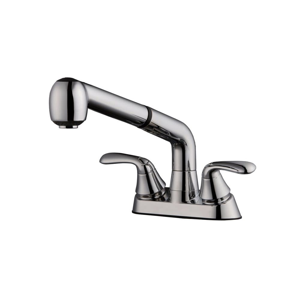 Homewerks Laundry Faucet Chrome 2 Handle Traditional Pull Out, large image number 1