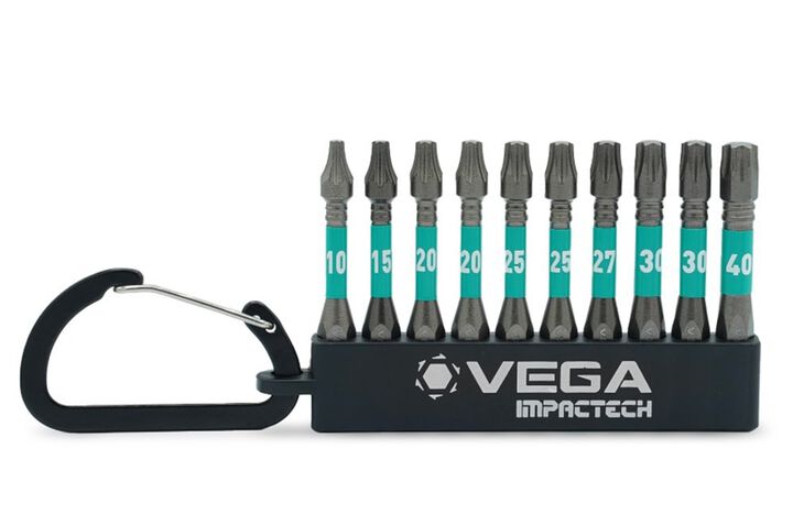 Vega Impactech Torx Carabiner Bit Set 10 Pieces