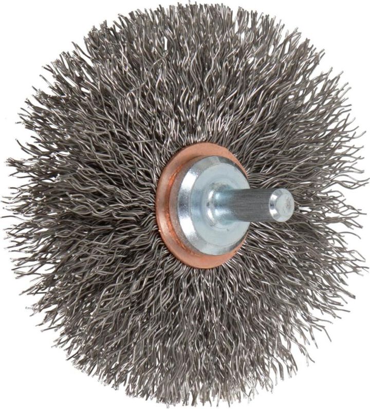 Pferd 3in Crimped Wire Wheel Brush .014 SS Wire 1/4in Shank