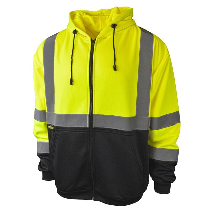 Radians Class 3 Color Blocked Hooded Zippered Sweatshirt