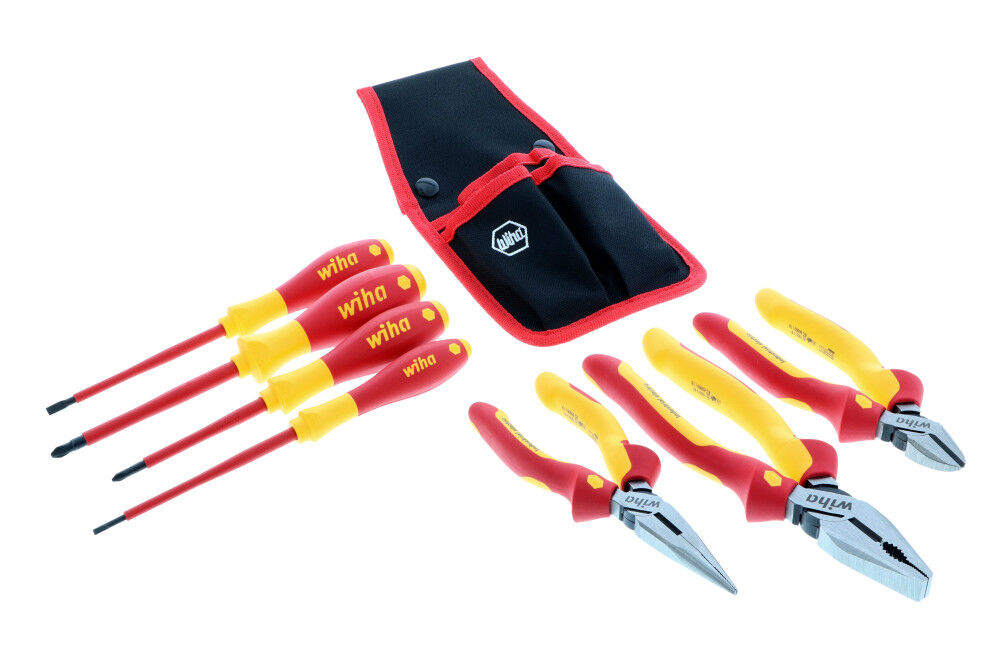 Wiha Insulated Industrial Pliers/Cutters & Screwdriver Set 7 Piece, large image number 4
