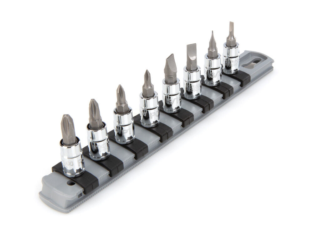 Tekton 1/4 Inch Phillips/Slotted Bit Socket Set, 8 Piece #0-#3, 1/8-5/16 in, large image number 1