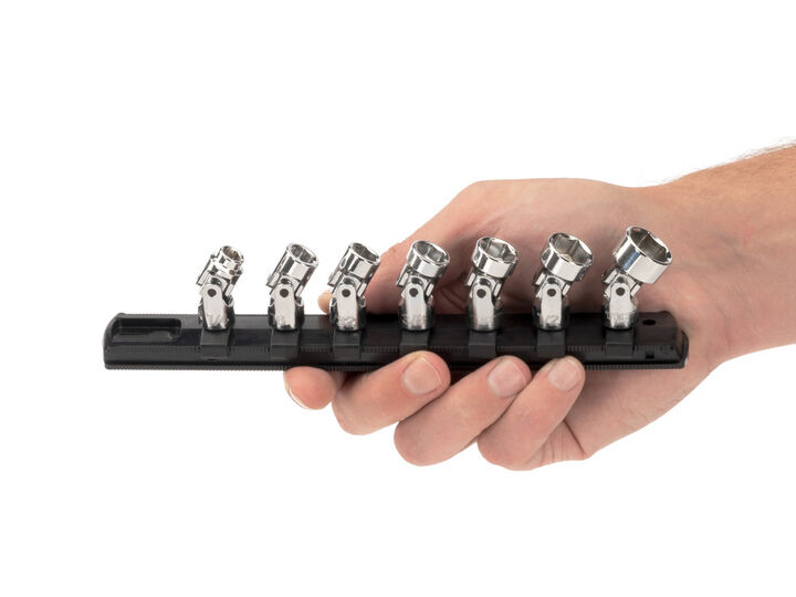 Tekton 1/4 Inch 6 Point Universal Joint Socket Set, 7 Pieces (1/4-9/16 Inch), large image number 5