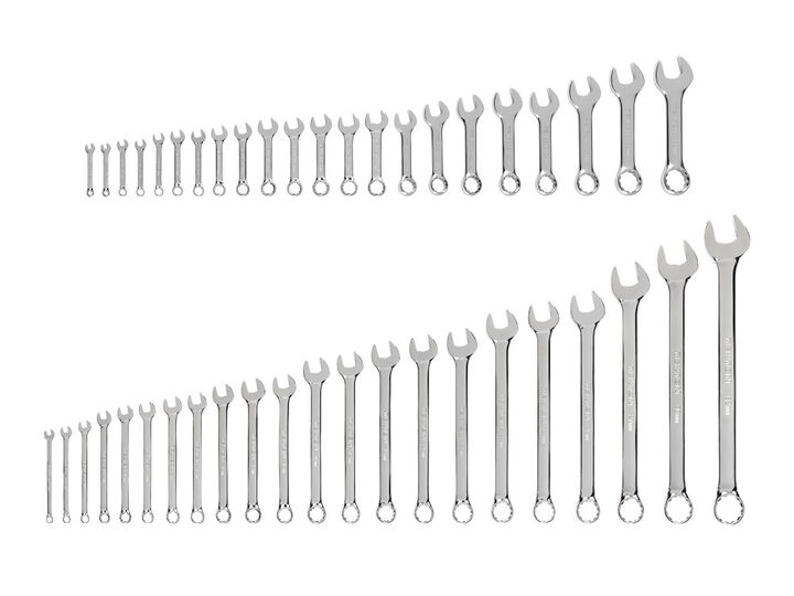 Tekton Stubby/Standard Combination Wrench Set, 44 Pieces, Common Sizes