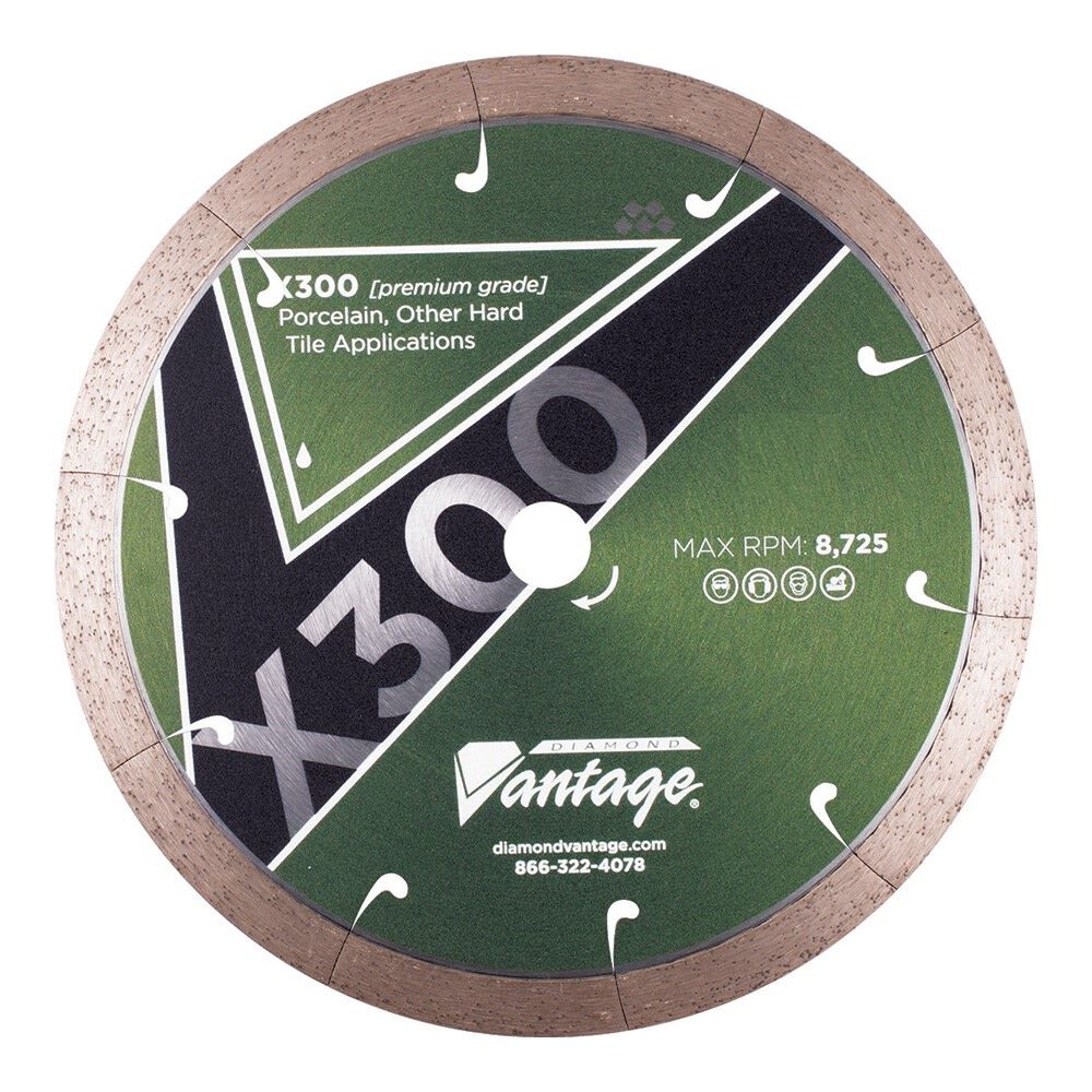Diamond Vantage 10 Inch Segmented Diamond Premium Wet Blade for Porcelain Tile, large image number 1