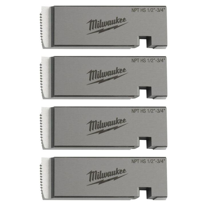 Milwaukee 1/2inch-3/4inch Universal Pipe Threading Dies HIGH SPEED NPT