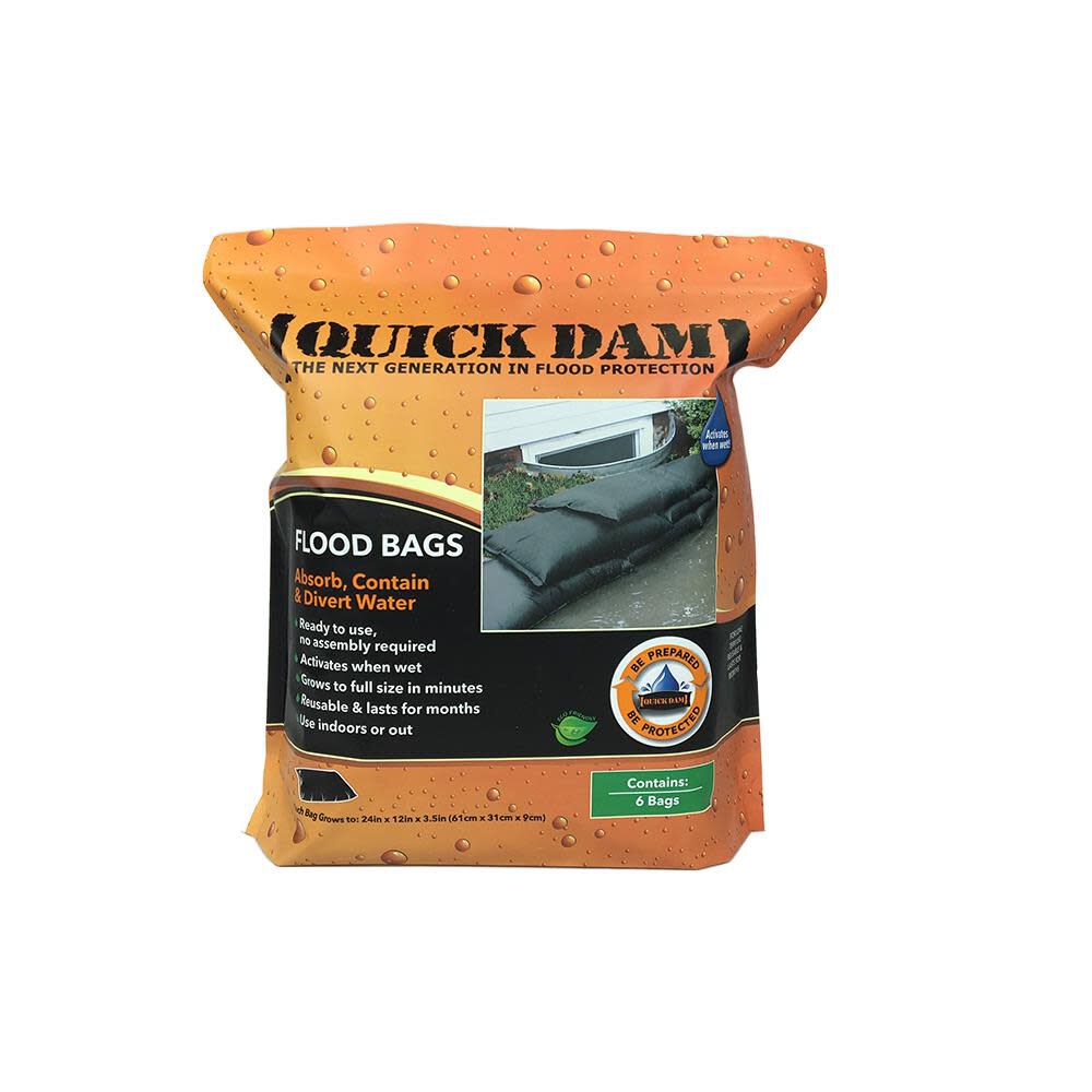 Quick Dam 6-Pack 24-in L x 12-in W Self-Inflating Flood Bags, large image number 1