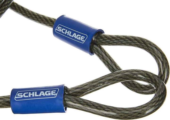 Schlage 30 Ft. x 3/8 Inch Shackle Steel Double Loop Flexible Cable Lock, large image number 2