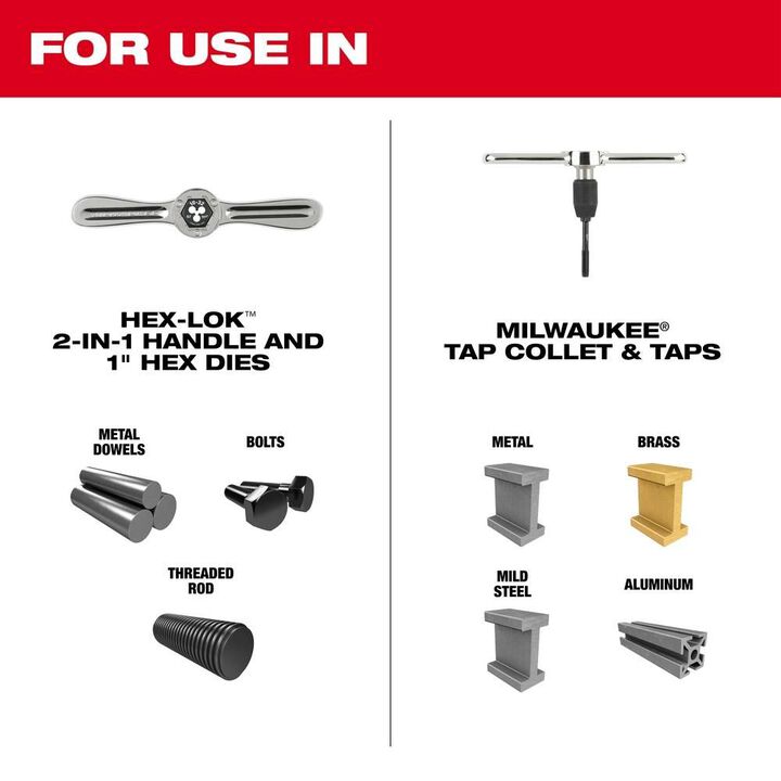 Milwaukee SAE Tap & Die PACKOUT 38pc Set with Hex-LOK 2-in-1 Handle, large image number 2