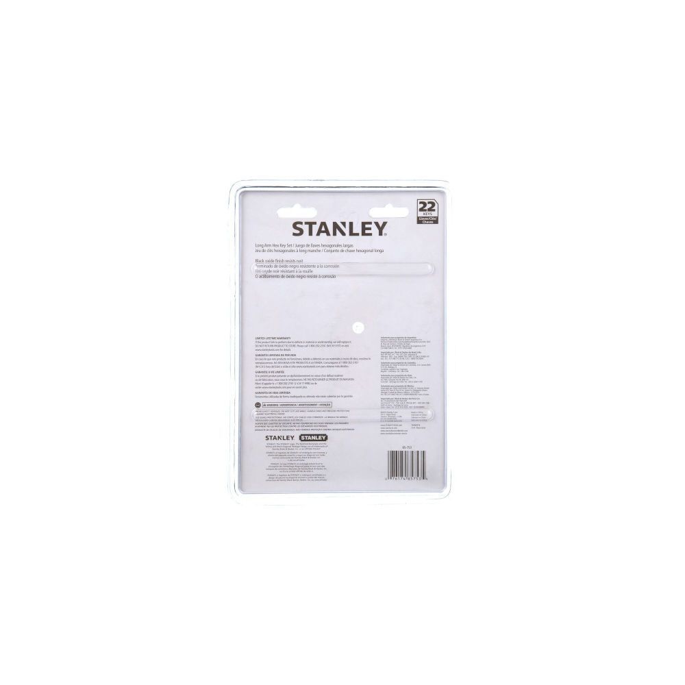 Stanley Hex Keys, Metric and SAE, Propeller Turner Set of 22, large image number 5