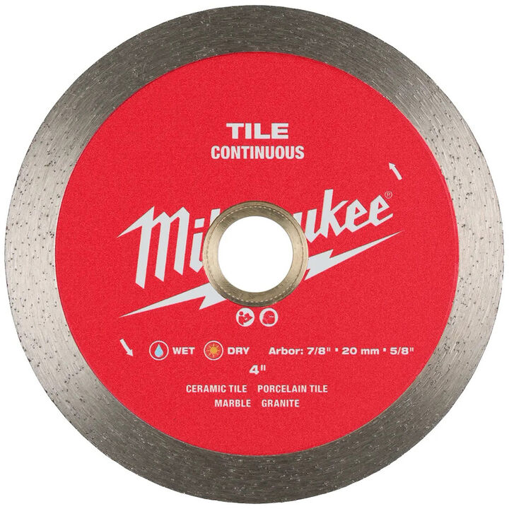 Milwaukee Diamond Max 4 1/2 Inch Continuous Rim Diamond Blade for Tile