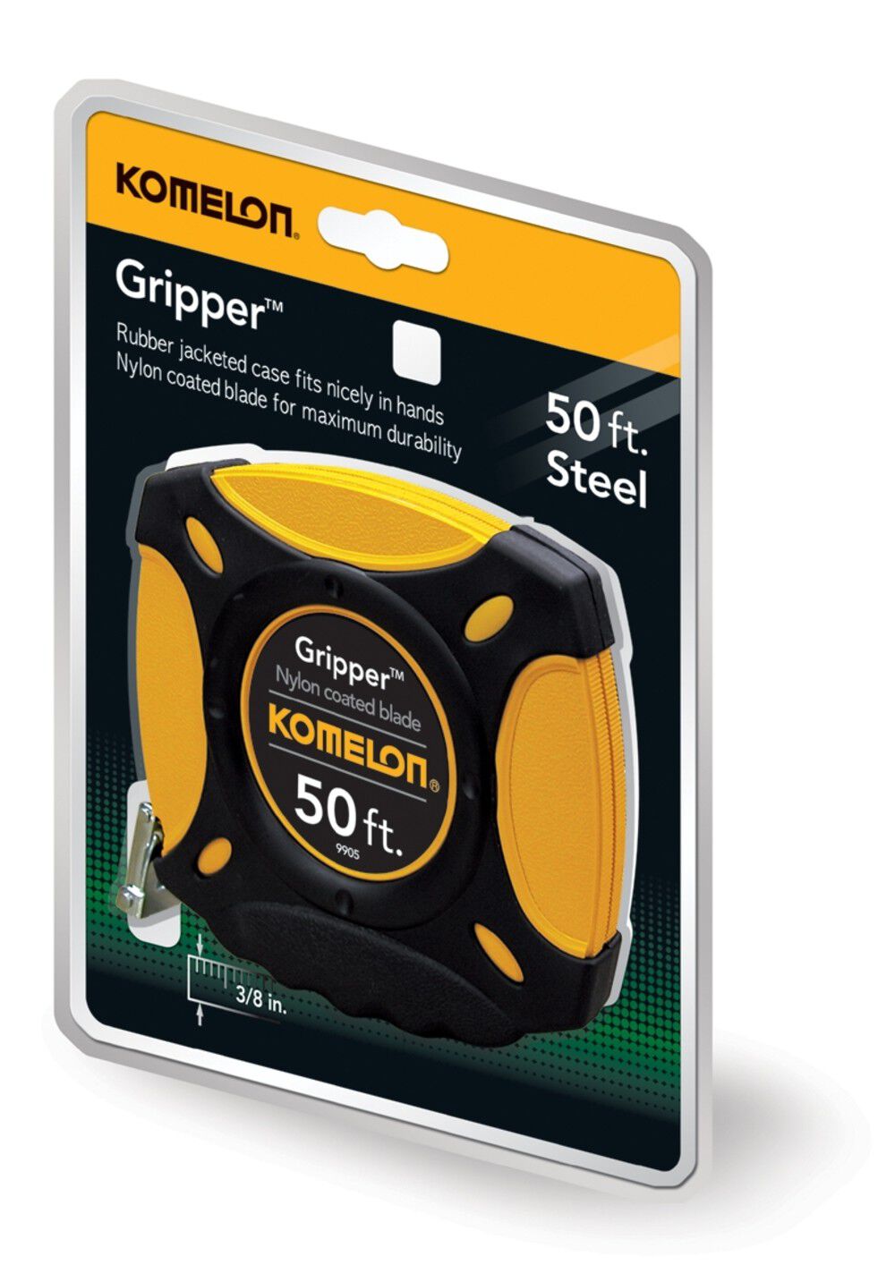 Komelon 50' x 3/8in Close Case Long Steel Gripper Series Tape Measure, large image number 3