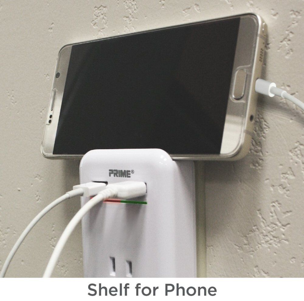 Prime 3 Prong 2 Outlet with 2 Port USB Charger, large image number 4