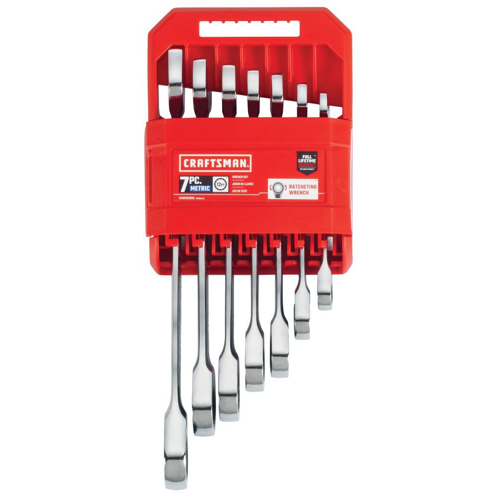 CRAFTSMAN Metric Ratcheting Combination Wrench Set, 7 Piece, large image number 5