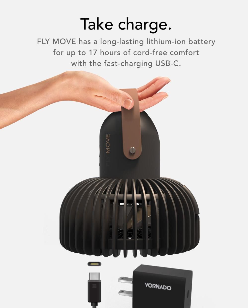 Vornado Fly Move Rechargeable Battery-Powered Ultraportable Fan, large image number 5