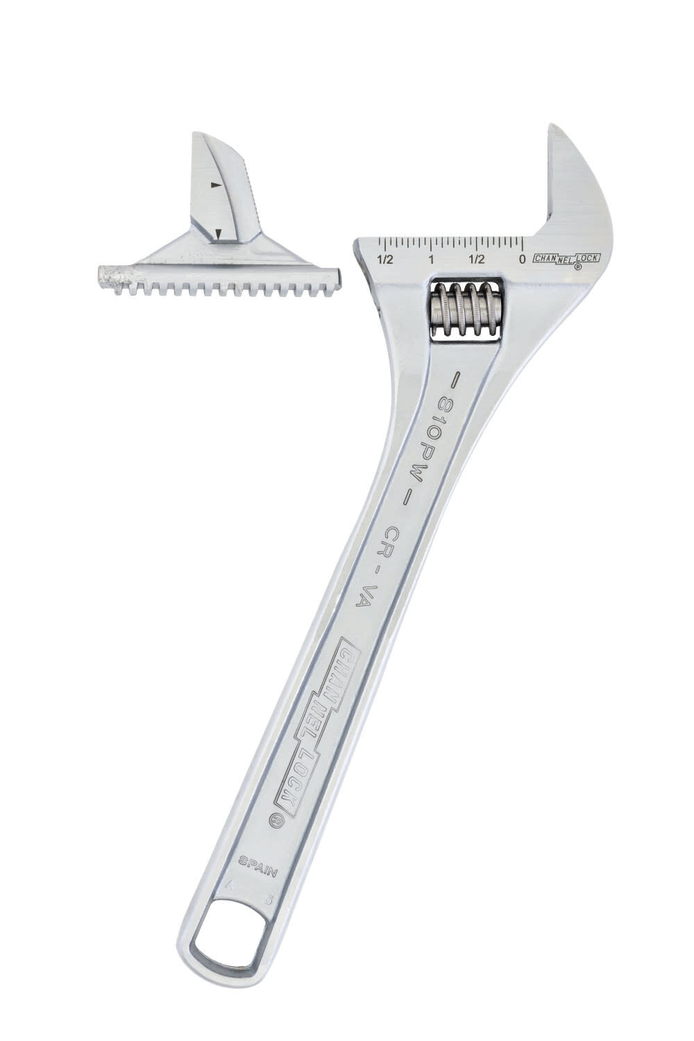 Channellock 6 Inch Vanadium Steel Reversible Jaw Extra Wide Adjustable Wrench, large image number 2