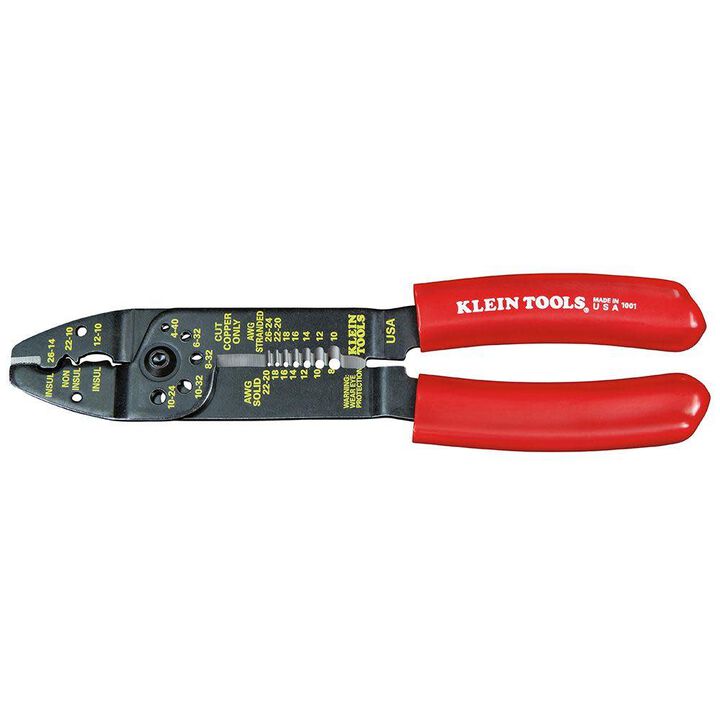 Klein Tools Electricians Crimper Stripper Wire Cutter Multi Tool 8-22 AWG
