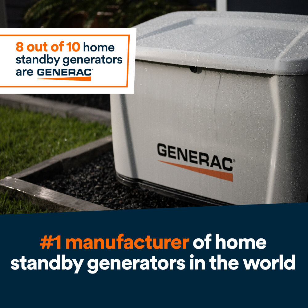 Generac Next Generation 10000 Watt 10kW Dual Fuel 50 State Air Cooled Home Standby Generator, large image number 9