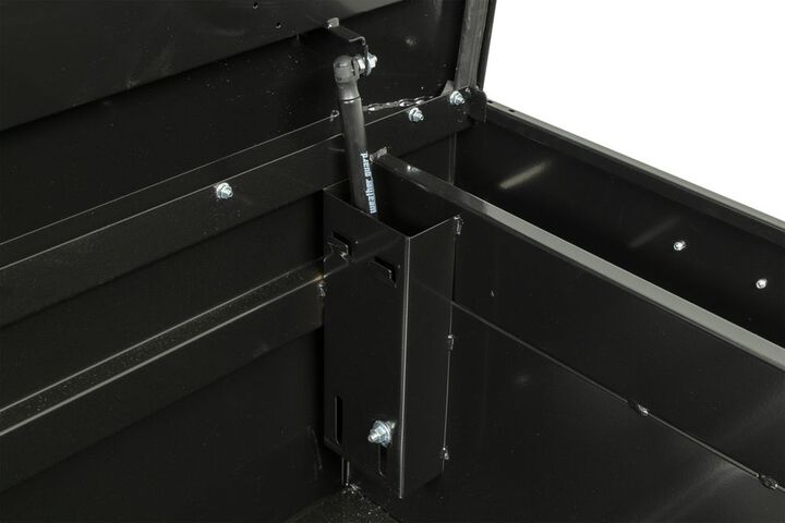 Weather Guard Saddle Box, Steel, Full Extra Wide, Gloss Black, 15.5 cu ft, large image number 6