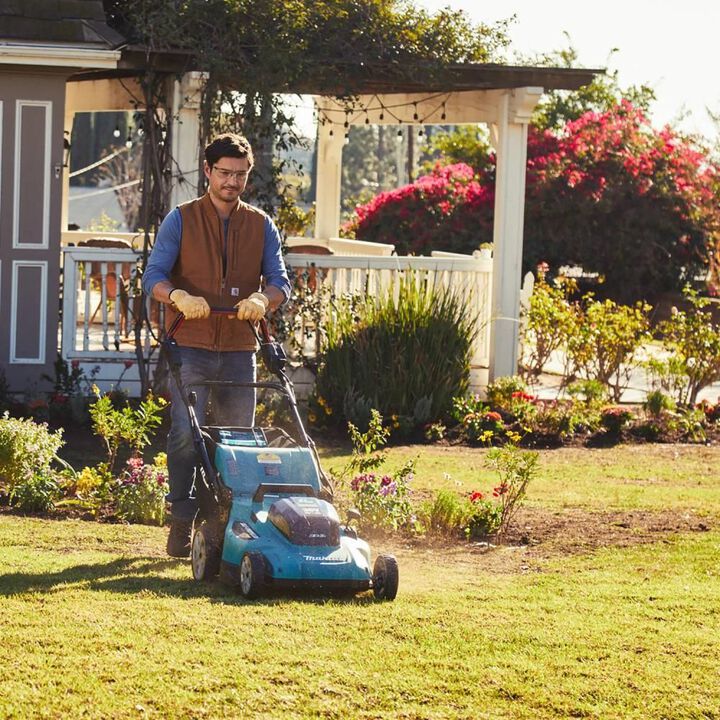 Makita 18V X2 (36V) LXT Lawn Mower Kit 21in Self Propelled with 4 Batteries, large image number 14