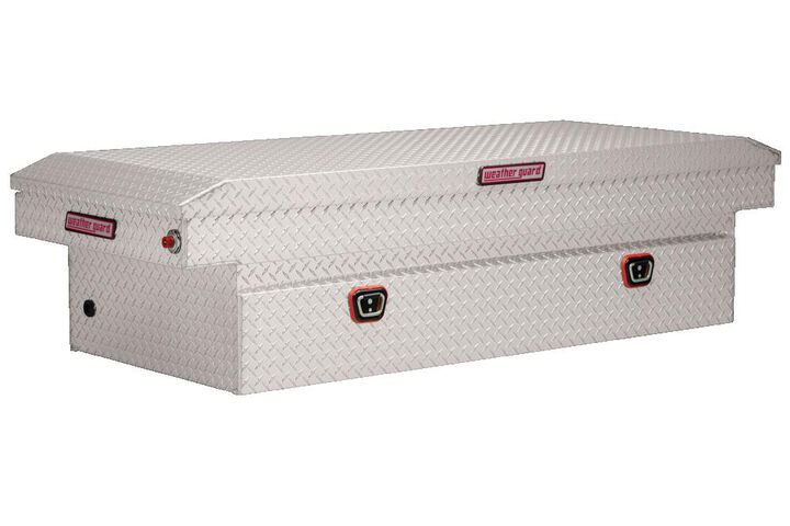 Weather Guard Saddle Truck Tool Box Aluminum Full Extra Wide Clear