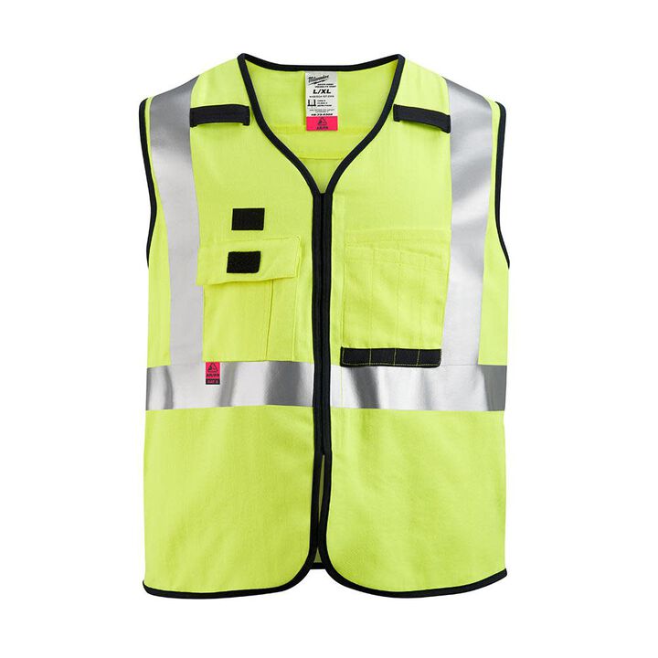 Milwaukee High Vis Safety Vest Yellow Class 2 AR/FR Cat 1 4XL/5XL