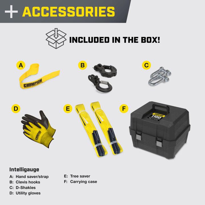 Champion Power Equipment Portable 120V 1100lb Electric Winch Kit with Pulling and Lifting Capability, large image number 2