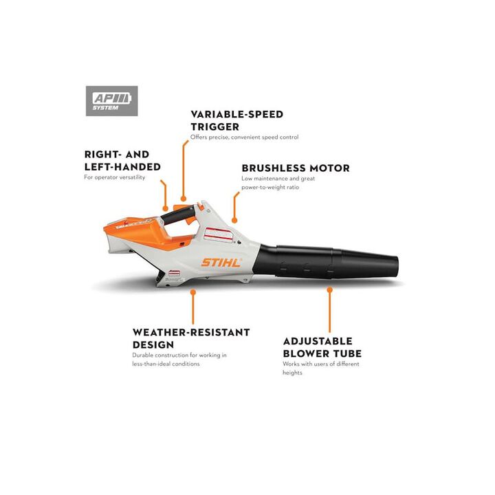 Stihl BGA 86 459 CFM 36V Battery-Powered Handheld Leaf Blower Kit, large image number 1