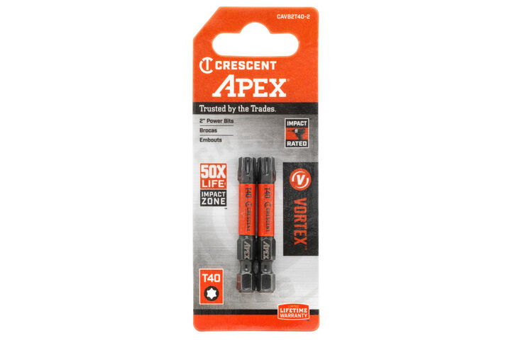 Crescent T40 x 2 in Torx VORTEX Impact Power Bit
