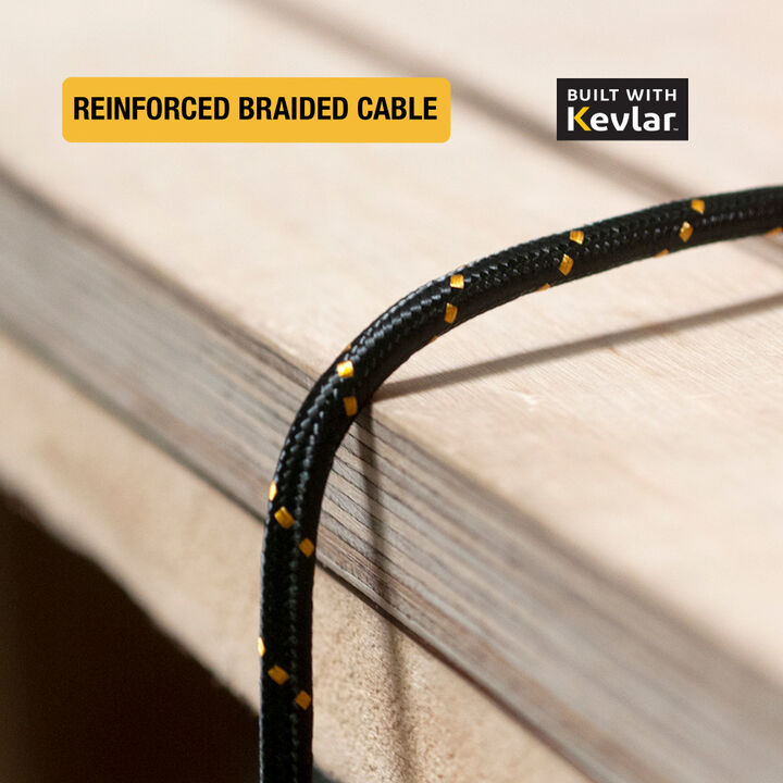DEWALT Phone Charger Lightning Reinforced Braided Cord 6', large image number 5