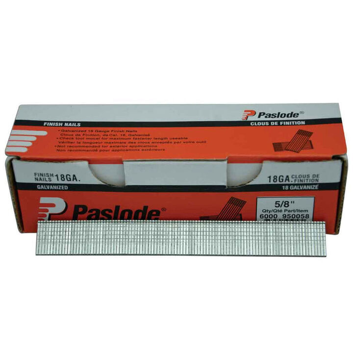 Paslode 18 Gauge 5/8 Inch Galvanized Steel Finish Nail