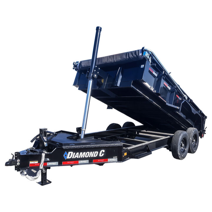 Diamond C 14 Ft. x 82 Inch Heavy Duty Low Profile Telescopic Dump Trailer, large image number 0