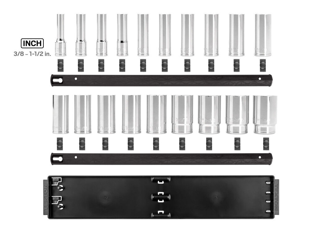 Tekton 1/2 Inch Deep 12 Point Socket Set, 19 Piece (3/8 - 1-1/2 Inch), large image number 2