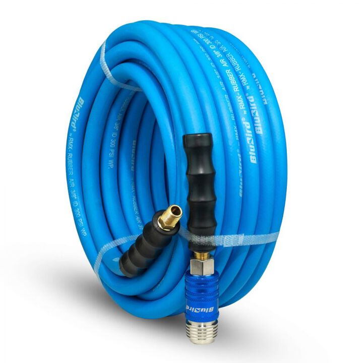 BluBird 3/8 Inch x 50 Ft Rubber Air Hose with 5-in-1 Coupler, large image number 5