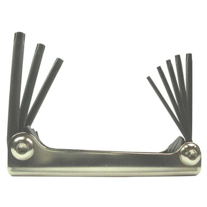 Bondhus 8 PC Fold-Up T9-T40 Star Fold-Up Key Set