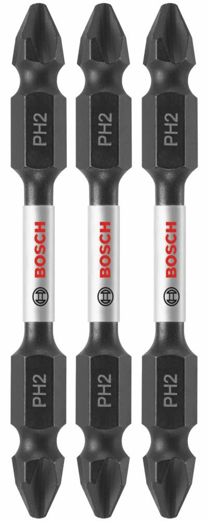 Bosch Impact Tough 2.5 Inch Phillips #2 Double-Ended Bits 3 Piece