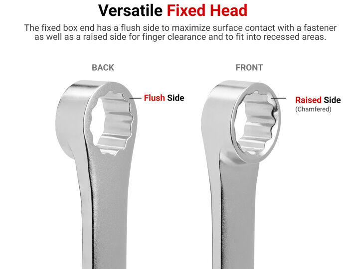 Tekton Fixed/Flex Head Ratcheting Box End Wrenches, 1/4-3/4 Inch, 6-19 mm, large image number 2