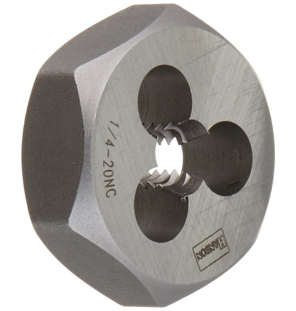 Irwin Hanson 1/4-20 NC x 1 Inch High Carbon Steel Machine Screw Die, large image number 1