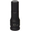 Grey Pneumatic 1/2 Inch x 17 mm Chrome-Molybdenum Steel Hex Impact Bit Socket, small image number 1