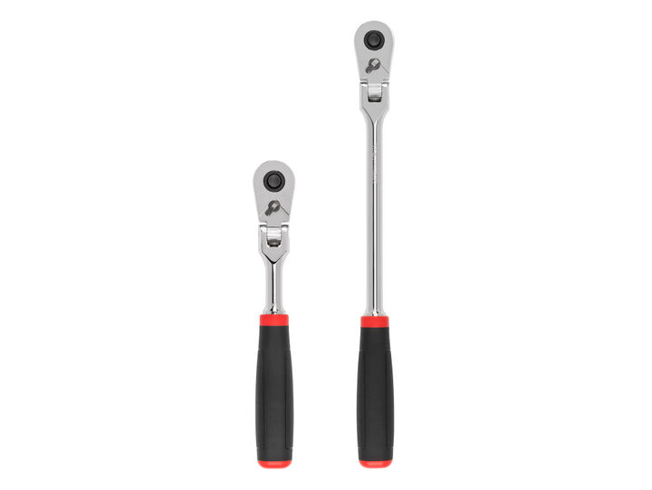 Tekton 3/8 Inch Flex Head QR Comfort Grip Ratchet Set, 2 Pieces (8, 12 Inch)