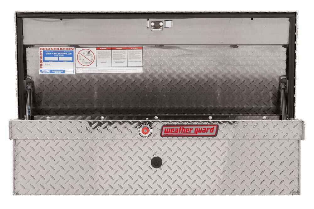 Weather Guard 41in Low Profile Lo-Side Truck Tool Box Aluminum Clear, large image number 3