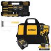 DEWALT 20V MAX XR 1/4 Inch Quiet Hydraulic Impact Driver Kit & Elite Series 100pc Drill Driver Set, small image number 1