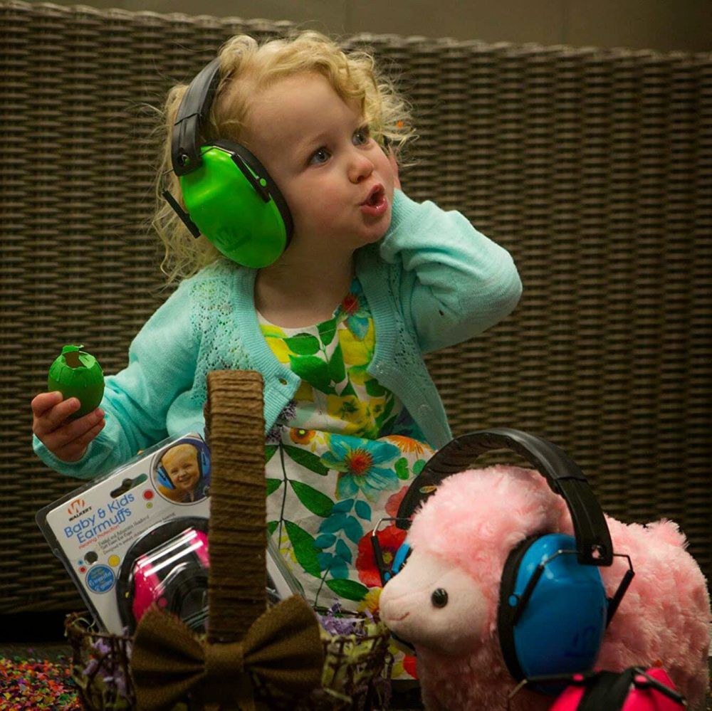 Walkers Safety 23 dB NRR Kids Folding Earmuff Lime Green, large image number 2