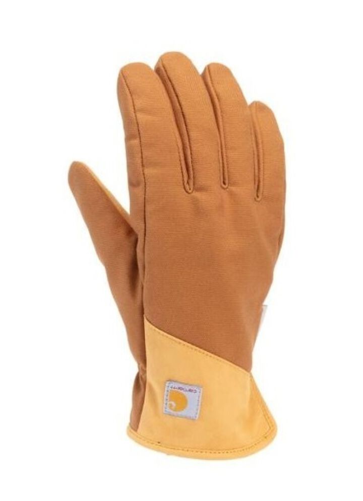 Carhartt Leather Rugged Flex Insulated Open Cuff Gloves Mens Brown Medium