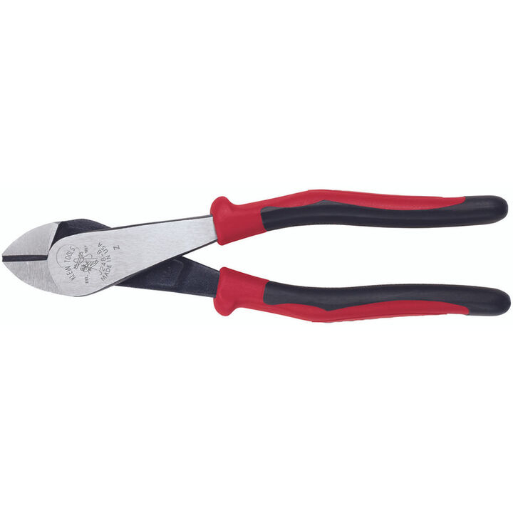 Klein Tools 8'' Journeyman High-Leverage Angled Head Diagonal-Cutting Pliers